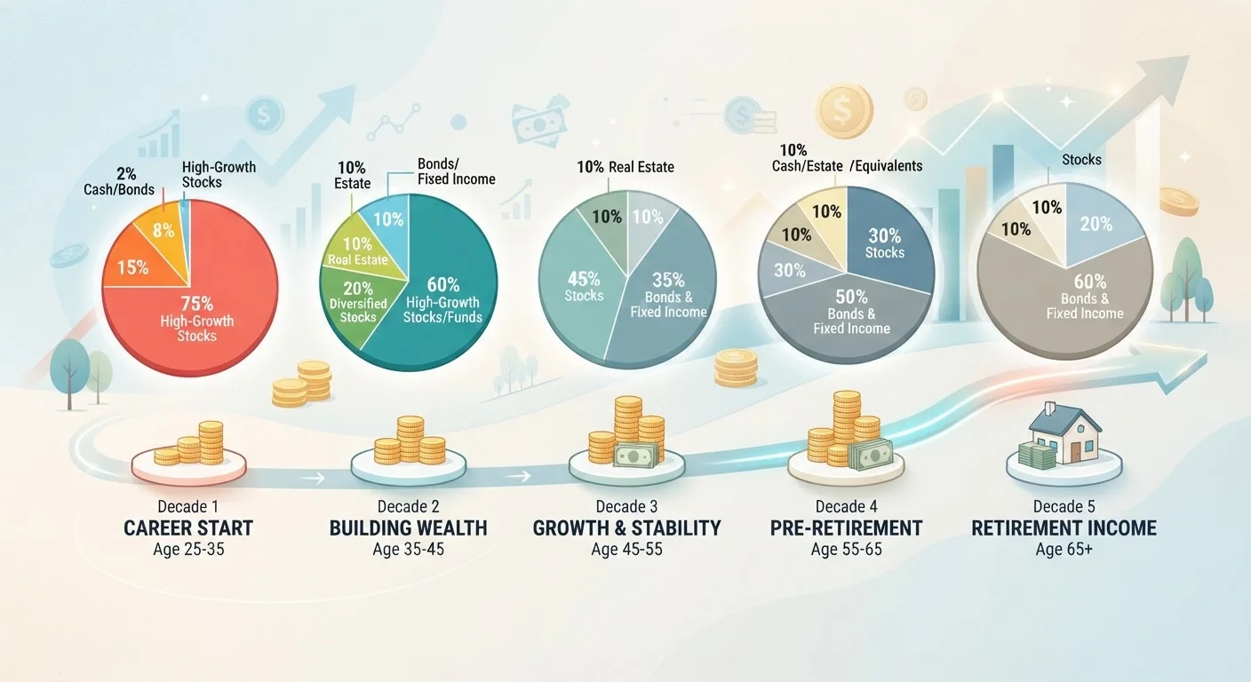 Asset Allocation Across Life Stages: How Investment Mix Typically Shifts Over Time