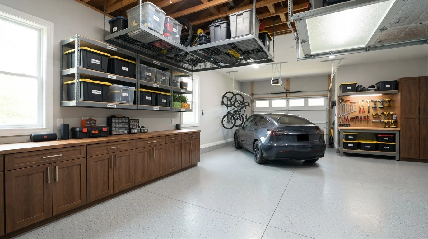 Garage Storage Systems: Weighing Wall-Mounted, Overhead, and Cabinet Options