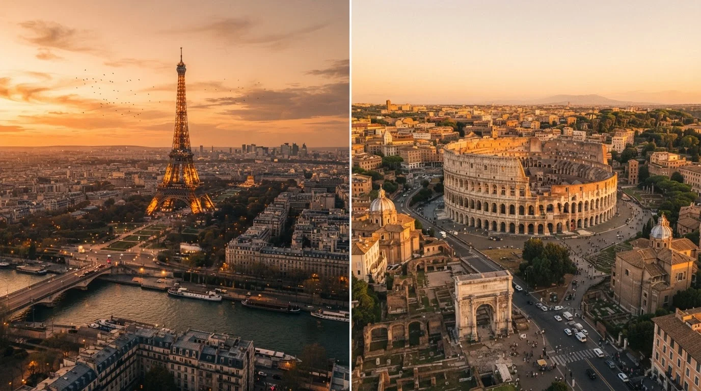 Paris vs. Rome: Two Classic European Capitals Through a Traveler's Lens