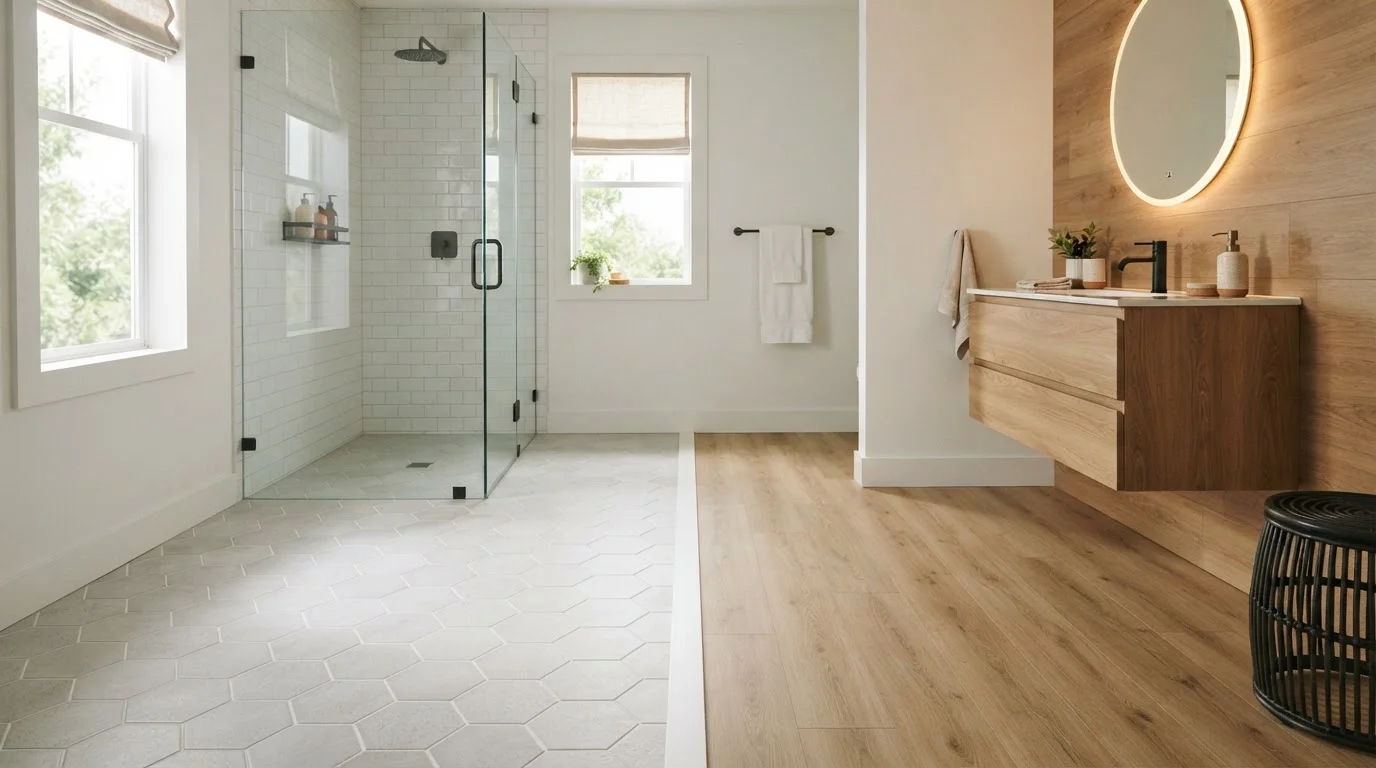 Tile vs. Luxury Vinyl Plank: Choosing the Right Floor for Wet Areas