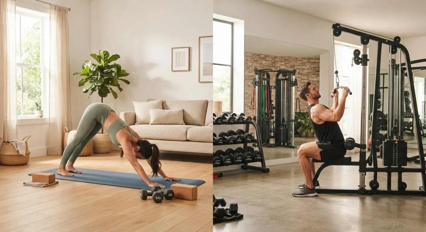 Working Out at Home Versus Going to a Gym